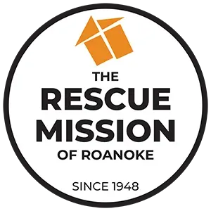 The logo for the rescue mission of roanoke since 1948.